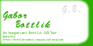 gabor bottlik business card